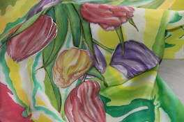 платок Тюльпаны